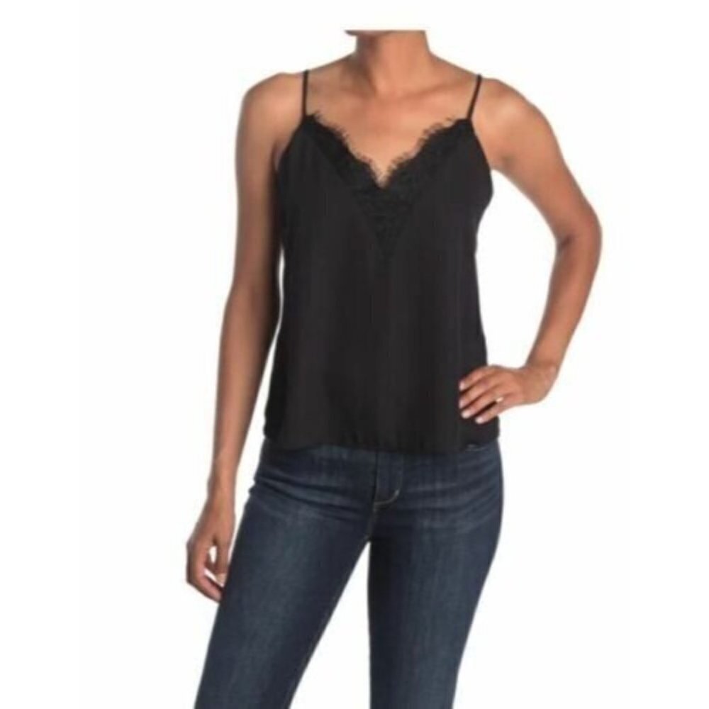 ABOUND Womens Lace Trim BNWOT Black Camisole Tank Lined